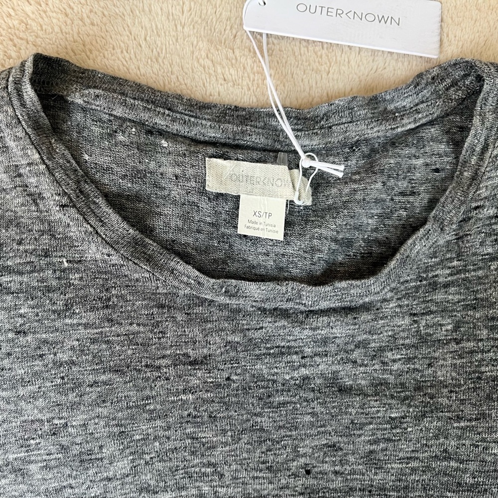 NWT Outerknown Gray Short Sleeve T-Shirt - Picture 3 of 8